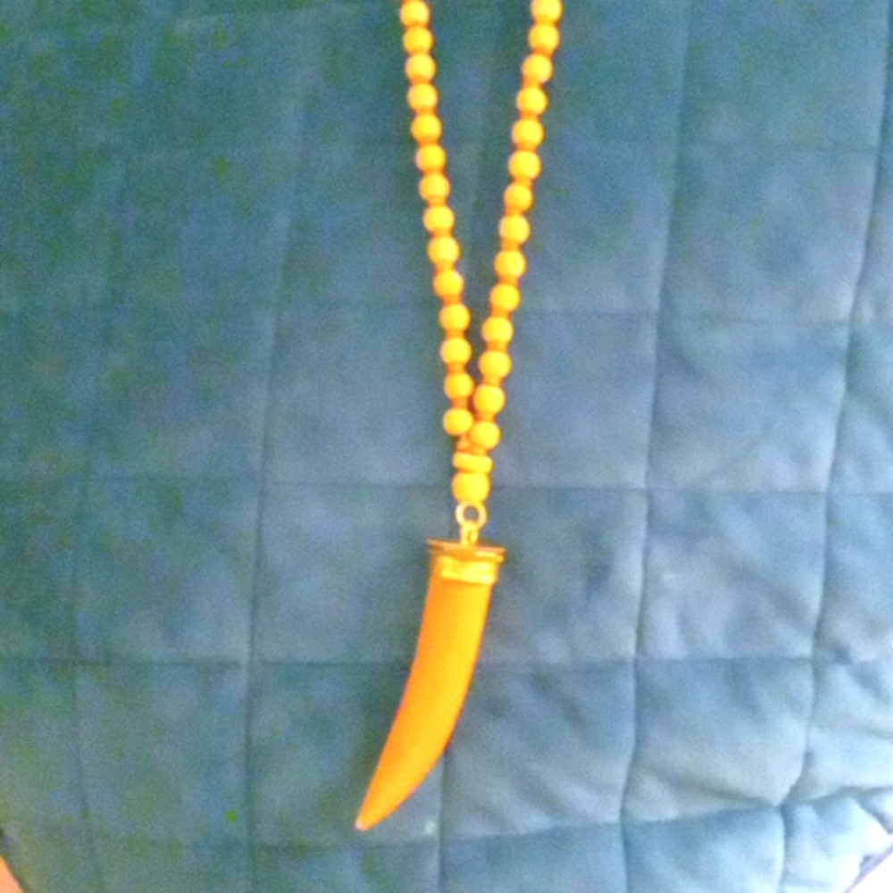 Faux tooth necklace